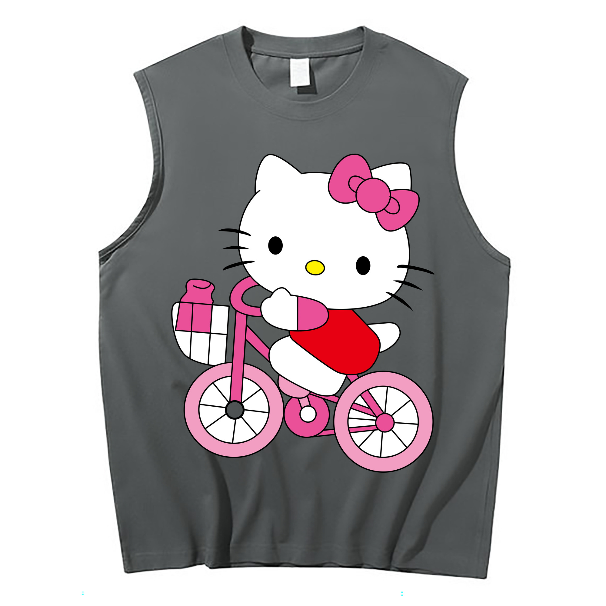（画像用） Hello Kitty ハローキティ コットン100％タンクトップ（フロントプリント）